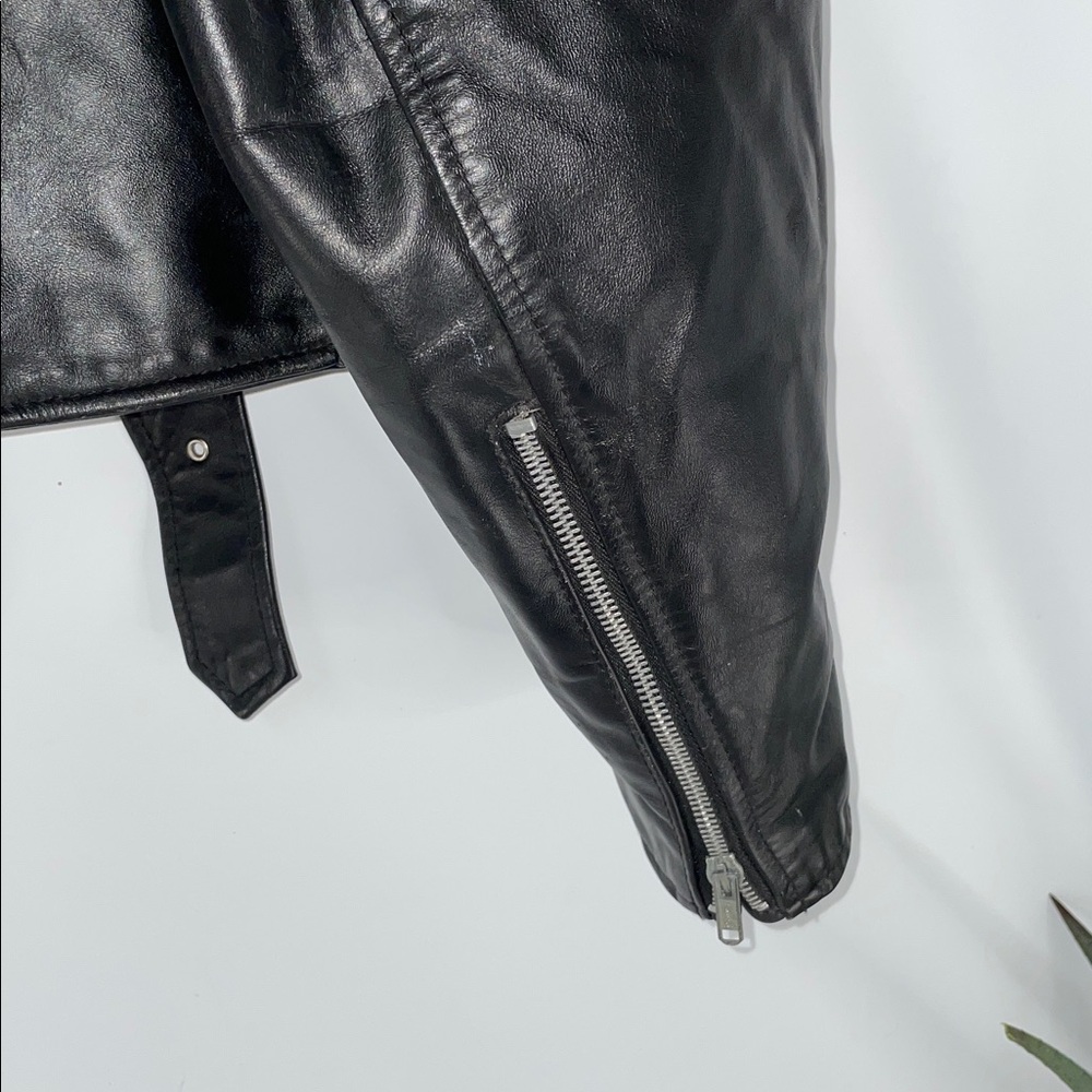 VINTAGE STEER BRAND GENUINE LEATHER MOTORCYCLE JACKET FTL-01-065 - Picture 6 of 10